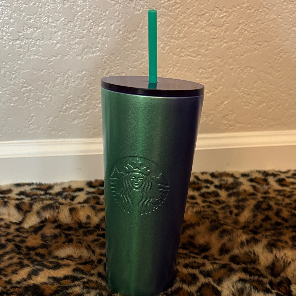 Starbucks 24oz Emerald Green Tumbler with Straw